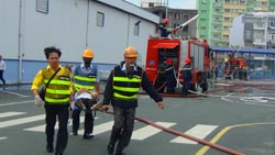 Siêu thị Mêtro An Phú quận 2 tổ chức thực tập phương án chữa cháy và  cứu nạn – cứu hộ năm 2011